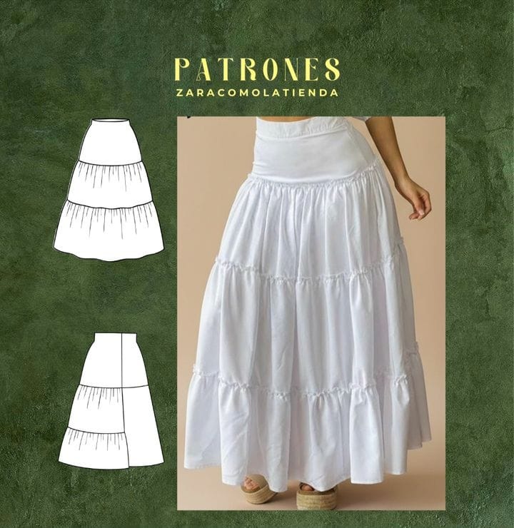Falda de 3 capas